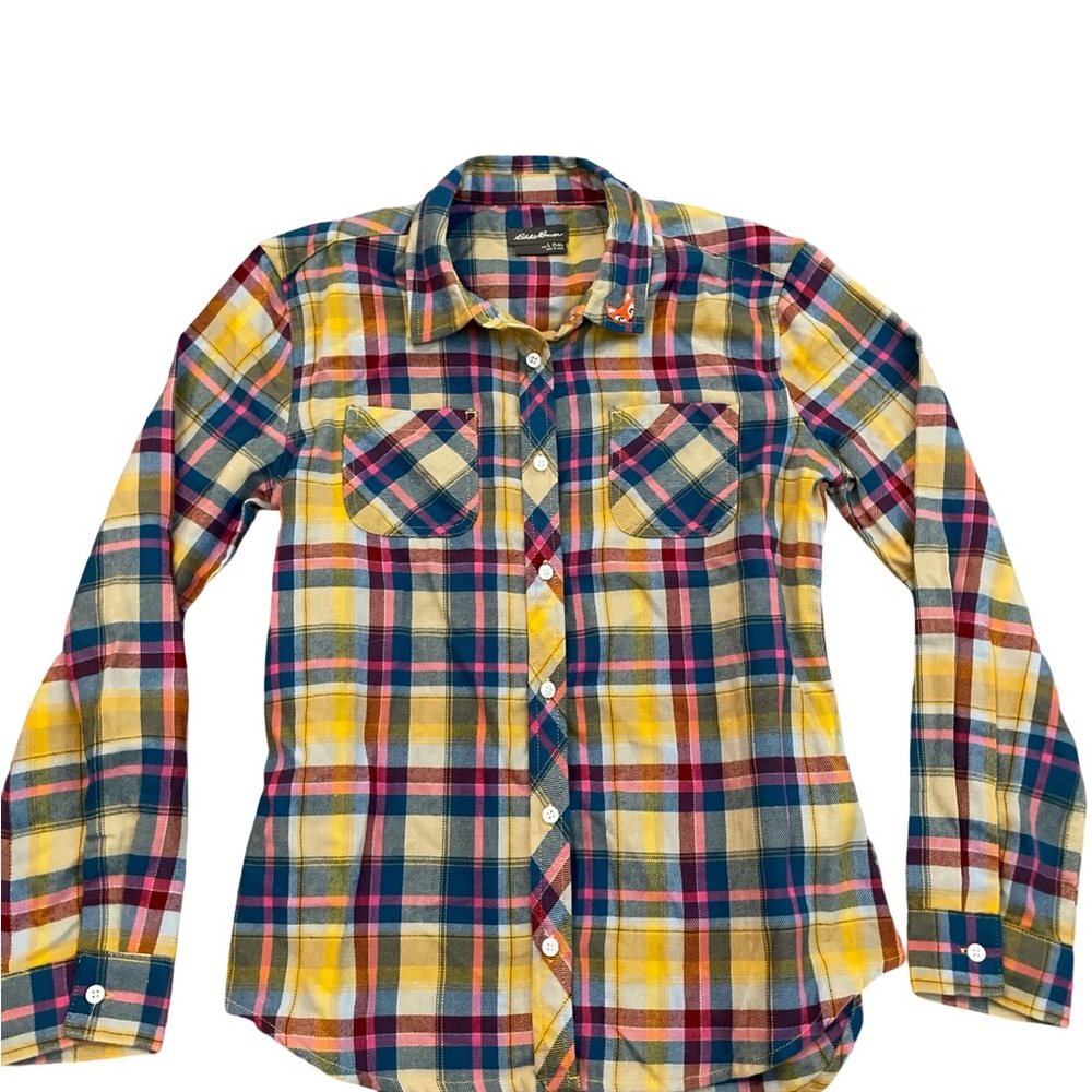 Eddie Bauer Kids Plaid Shirt - Yellow, Blue, Red